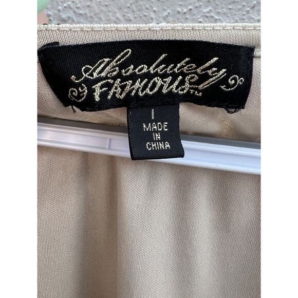 Almost Famous Shirt Womens Size Large Chevron V-Neck Short Sleeve - Picture 5 of 11